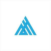 initiale ah logo conception pente ligne art icône vecteur