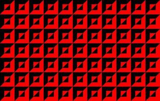 rouge et noir optique illusion carré tuile sans couture modèle. vecteur