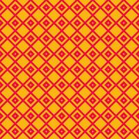Orange et rouge géométrique rhombe carré la grille sans couture modèle vecteur