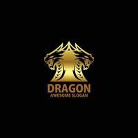 dragon avec luxe logo conception pente Couleur vecteur