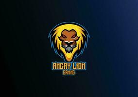 Lion jeu logo conception mascotte vecteur