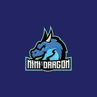 dragon tête logo esport équipe conception jeu mascotte vecteur