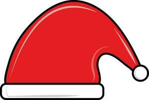 rouge Père Noël chapeau icône vecteur