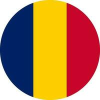 rond tchadien drapeau de tchad vecteur