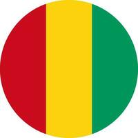 rond guinéen drapeau de Guinée vecteur