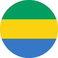 rond gabonais drapeau de Gabon vecteur