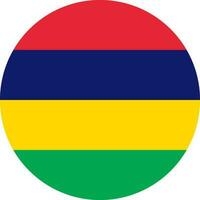 rond mauricien drapeau de maurice vecteur