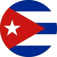 rond cubain drapeau de Cuba vecteur