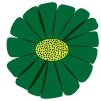 vert fleur plat style conception élément pour décor vecteur