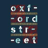 Oxford rue caractères typographie vecteur, abstrait graphique, illustration, pour impression t chemise vecteur