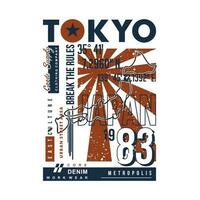 Pause le règles tokyo Japon graphique typographie, t chemise vecteur, conception mode, illustration, bien pour décontractée style vecteur