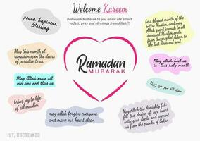 Ramadan souhait carte, abstrait, monochrome vecteur