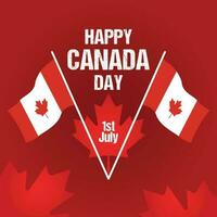 vecteur content Canada journée bannière conception la victoire journée indépendance journée fête