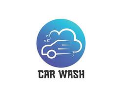illustration de conception de logo de lavage de voiture vecteur