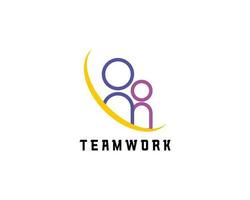affaires travail en équipe logo. unité logo concept vecteur
