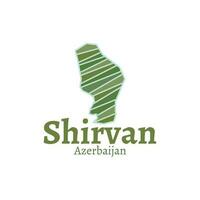 chirvan Etat et Régions carte, vecteur carte de Azerbaïdjan rempli avec le drapeau de le pays, vecteur illustration adapté
