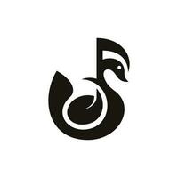 cygne Remarque chanson logo vecteur, cygne Remarque studio logo inspiration. pour la musique studio vecteur
