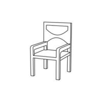 minimaliste meubles logo avec chaise pour contour logo conception, style, vecteur icône dans branché plat conception