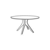 rond table Haut ligne moderne Facile logo vecteur