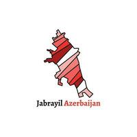 jabrayil Azerbaïdjan carte, Azerbaïdjan ville jabrayil. carte vecteur illustration