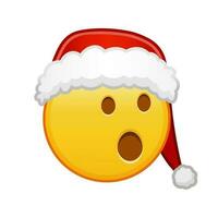 Noël visage avec ouvert bouche grand Taille de Jaune emoji sourire vecteur