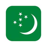 illustration simple du drapeau du turkménistan pour le jour de lindépendance ou les élections vecteur