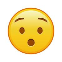 étouffé visage grand Taille de Jaune emoji sourire vecteur