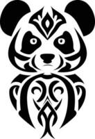 tribal en colère kungfu Panda tatouage vecteur illustration.