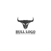 tête de buffle de taureau, vache, vecteur de conception de logo de mascotte animale pour buffle de corne de sport, animal, mammifères, logo de tête, sauvage, matador