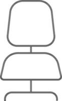 confort chaise icône ou symbole dans noir ligne art. vecteur