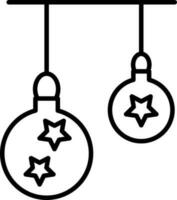Noël, balle, décoration, Nouveau année icône vecteur