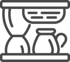 illustration de café fabricant icône dans mince ligne art. vecteur