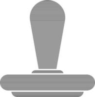 gris et blanc stamper icône ou symbole. vecteur
