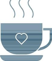 vecteur illustration de chaud tasse avec cœur icône dans plat style.