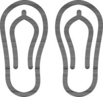 illustration de chaussons icône dans ligne art. vecteur