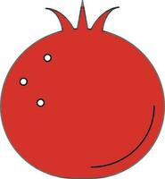 Grenade icône ou symbole dans rouge couleur. vecteur
