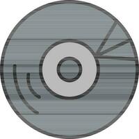 CD ou DVD disque icône dans gris couleur. vecteur