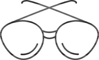 plat illustration de lunettes. vecteur