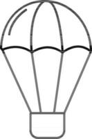 ligne art illustration de chaud air ballon. vecteur