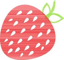 plat style illustration de fraise. vecteur