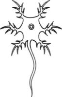 symbole de neurone système dans accident vasculaire cérébral style pour Humain corps. vecteur