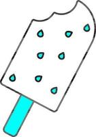la glace crème bâton icône dans cyan et blanc couleur. vecteur