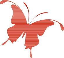 plat illustration de rouge papillon. vecteur