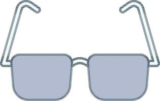 lunettes icône dans bleu et gris couleur. vecteur