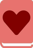 illustration de l'amour livre icône dans rouge couleur. vecteur