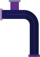 plat style tuyau dans violet couleur. vecteur