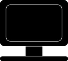moniteur écran dans icône avec noir pour multimédia concept. vecteur