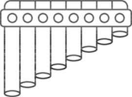 illustration de flûte de Pan icône dans plat style. vecteur