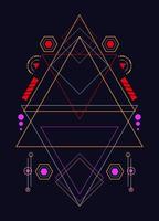 Éléments de conception de vecteur d'ornement de géométrie sacrée pour le fond