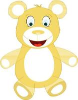 personnage de une souriant nounours ours. vecteur